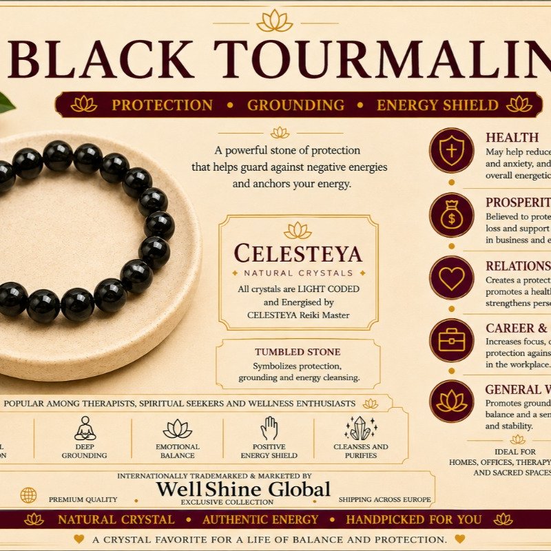 Natural Black Tourmaline Bracelet